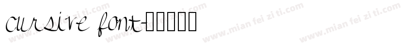 cursive font字体转换